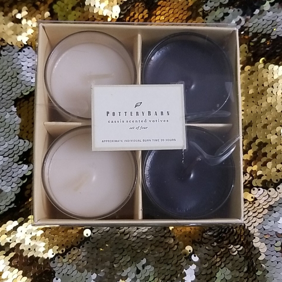 Pottery Barn Cassis Scented Votives Set of 4
